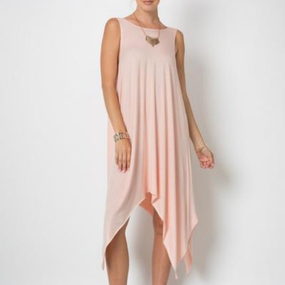 Soft Sleeveless Handkerchief Dress